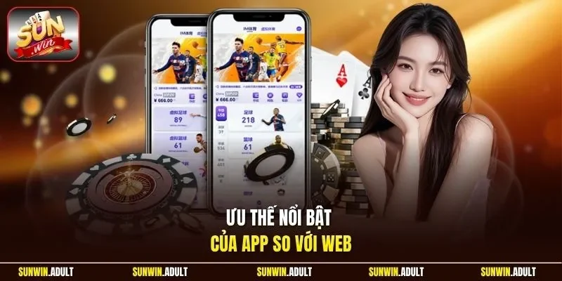 Ưu thế nổi bật của app so với web